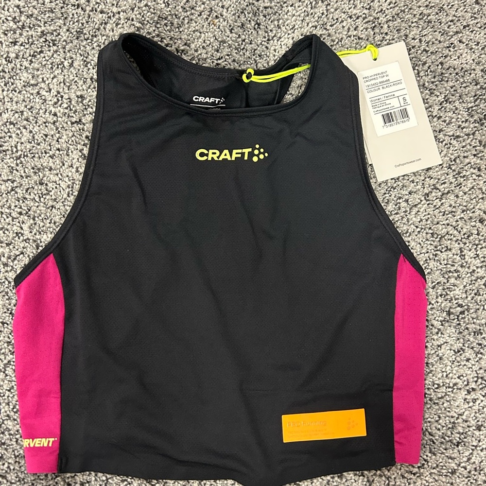 Craft Black and Pink Cropped Top